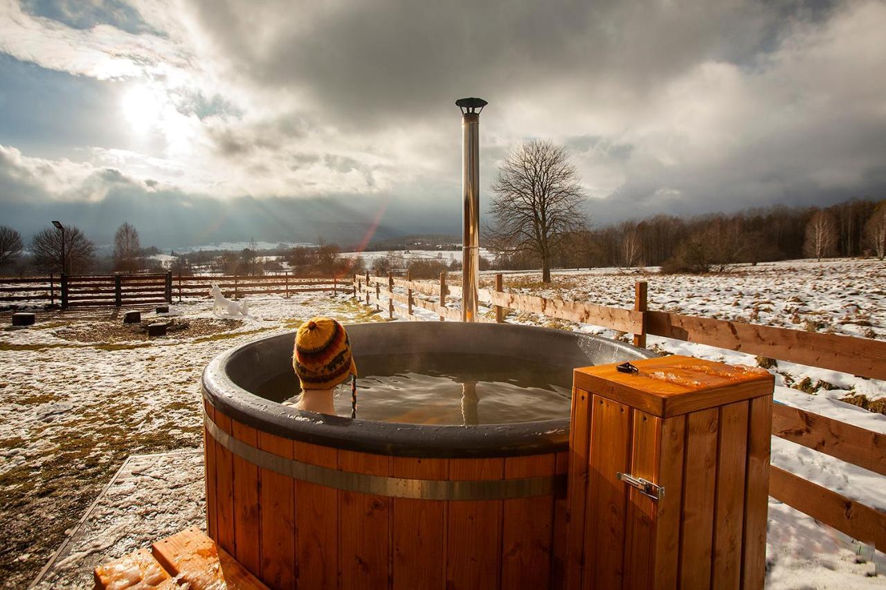 Drewniane Domki Z Prywatnym Jacuzzi I Widokiem Na Gory - Klimatyczny Kompleks W Gorach Izerskich #Widogruszka Grudza Ngoại thất bức ảnh
